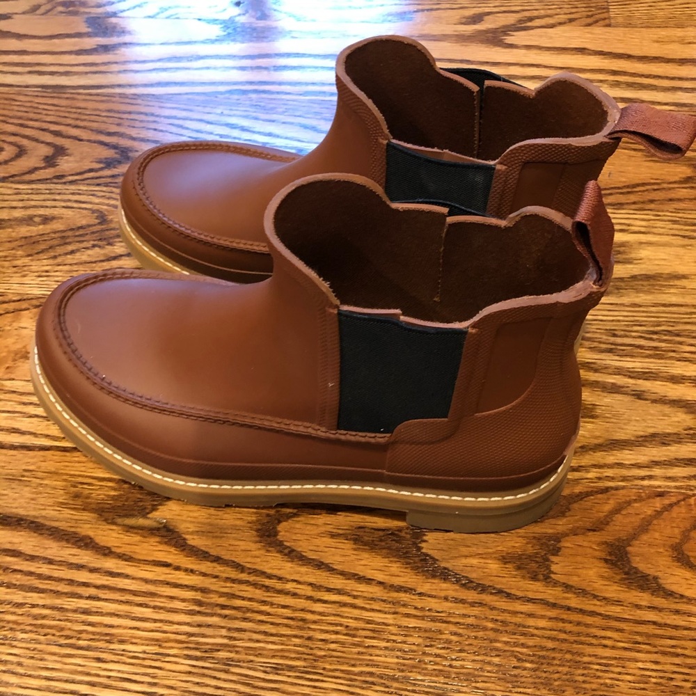 Hunter Rubber Chelsea boots - size 10 - men's tan